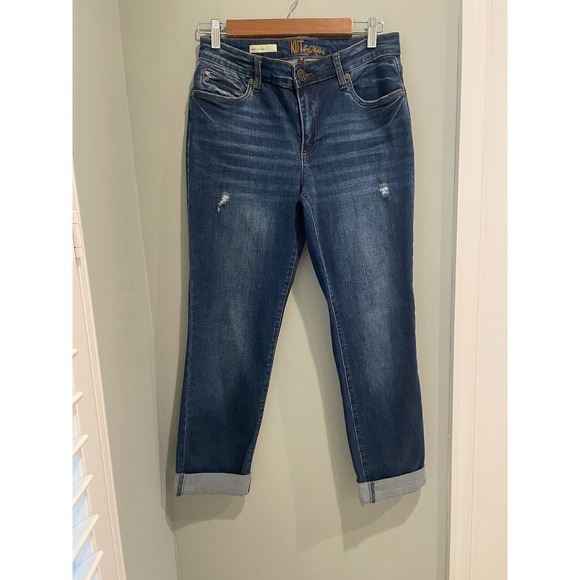 Kut from the Kloth Denim - KUT from the Kloth Katy Boyfriend‎ Jeans Distressed Dark Wash Denim Size 6